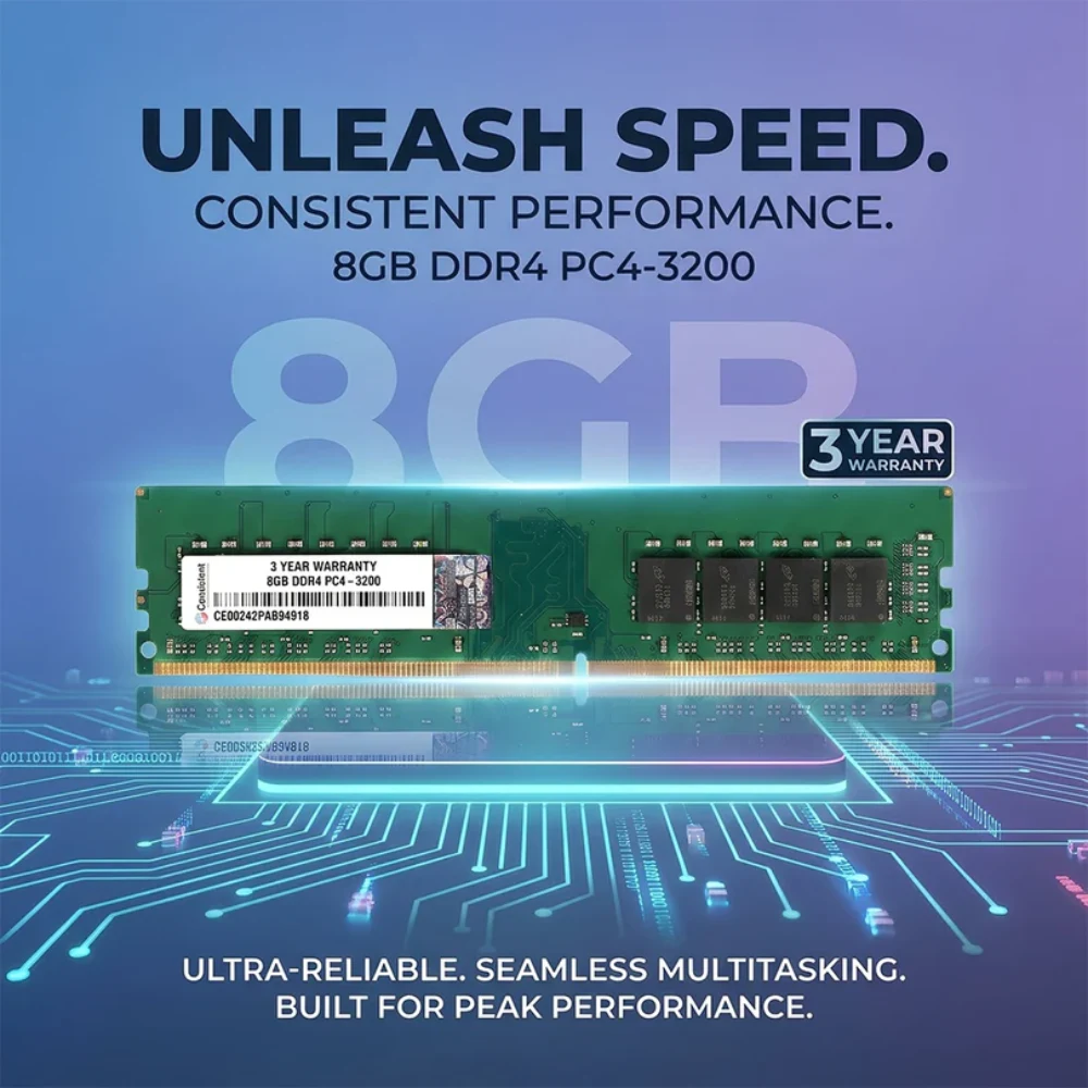 Consistent Desktop Ram 8GB DDR4 3200MHz view 3